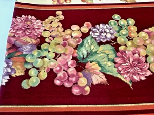 Autumn Fall Leaves Florals & Fruit Thanksgiving Holiday Tablecloth Cotton - Picture 1 of 22