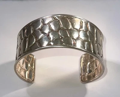 Tiffany & Co. Sterling Silver Alligator Textured Cuff Bracelet - Image 1 of 4