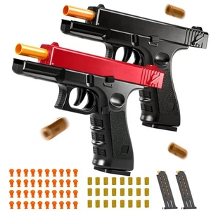 2Pack Shell Ejection Toy Gun with Soft Bullet - Semi-Automatic Toy Pistol Han... - Picture 1 of 6