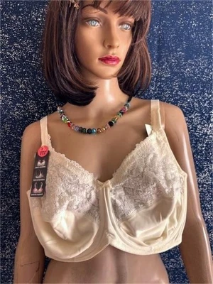 Nuevo con etiquetas, sujetador minimizador de encaje cómodo Lilyette 0428 sin forro con aros talla 40 DDD Foto 1 de 4