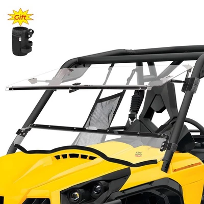 UTV Flip Windshield for 2011-2020 Can Am Commander 800/ 1000/ Max/ 800R XT DPS - Image 1 of 4