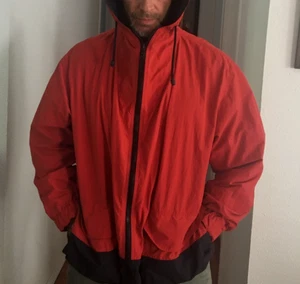 BOSS HUGO Boss Men's Windbreaker Rain Red Jacket XL - Picture 1 of 5