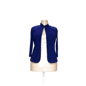 Alex Evenings Strickjacke blau metallic – Größe 16 Plus - Bild 1 von 4