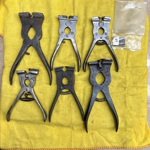 6 Wire Cutting Pliers With Jaws Typewriter Repair Pliers Tools Peening Mauling - Picture 1 of 22