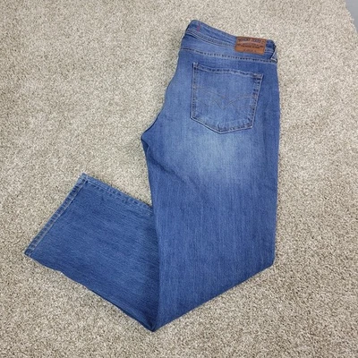 Pantalones de mezclilla elásticos de tiro medio Seven 7 calce recto 36x30 azul para hombre Foto 1 de 4