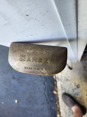 RARE PING DANSER OVERSIZE WOOD Mallet PUTTER 35.5" steel shaft + cover VERY NICE - Image 1 of 4