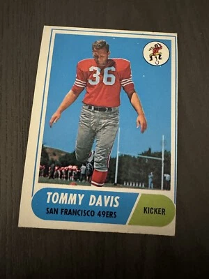 1968 Topps #165 TOMMY DAVIS San Francisco 49ers Football Card - Image 1 of 2
