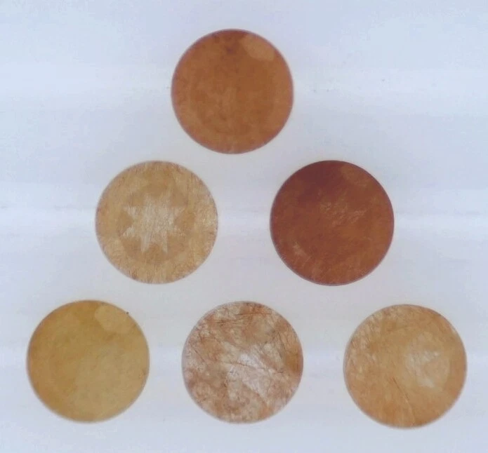 TAN RUTILATED QUARTZ 5 MM ROUND CUT ALL NATURAL SOLD PER STONE F-457 - Image 1 of 1