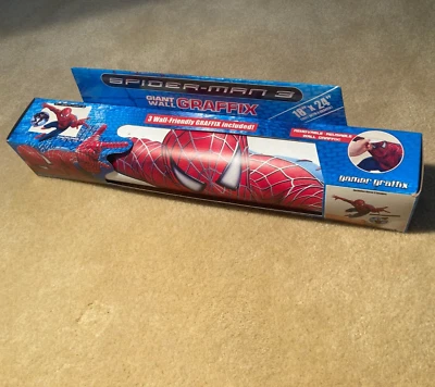 Pegatinas grafijo de pared reutilizables gigantes de la película Marvel Spider-Man 3 2007 ¡súper raras! Foto 1 de 4