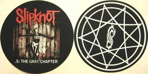 SLIPKNOT DJ SLIPMAT FILZMATTE .5 THE GRAY CHAPTER ALL HOPE IS GONE LOGO 2er SET - Picture 1 of 1