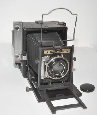 Câmera de Imprensa Graflex Speed Graphic 3x4 com Compur Carl Zeiss Tessar 13,5cm F4.5 - Imagem 1 de 4
