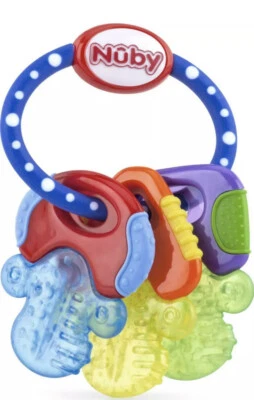 Baby Gently Nuby Ice Gel Teether Keys Interactive Toy Soothe Infants Gums  - Image 1 of 4