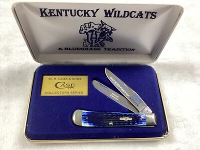 2012 Case UK “ 2012 NCAA Final Four” 6254SS Blue Bone Trapper Knife Foto 1 de 4