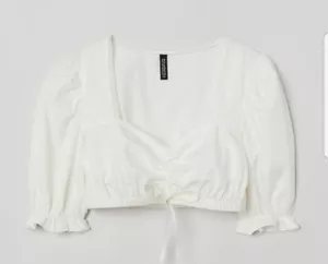 *H&M* Zauberhafte Dirndlbluse Spitze Bio Baumwolle Gr 42 Oktoberfest~Wasen NEU - Bild 1 von 12