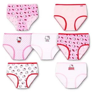 Little Girls' Hello Kitty 7pk Briefs Size 4,6,8 - Picture 1 of 6