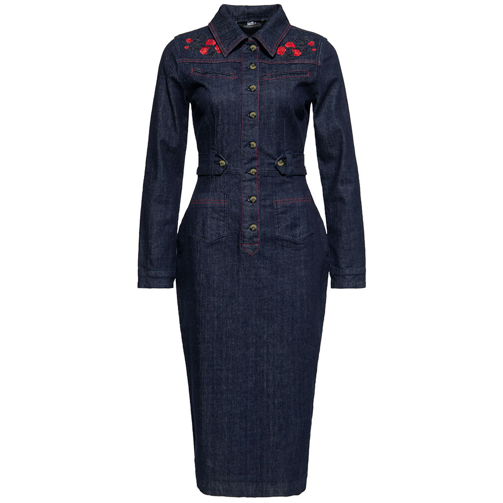 Damen Samt Kleid Langarm – Vintage Western Maxikleid Mit V-Ausschnitt – Für Herbst & Winter