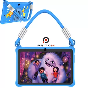 PRITOM 7 inch Kids Tablet PC Android Education 32GB Pad Dual Camera Quad Core - Picture 1 of 5