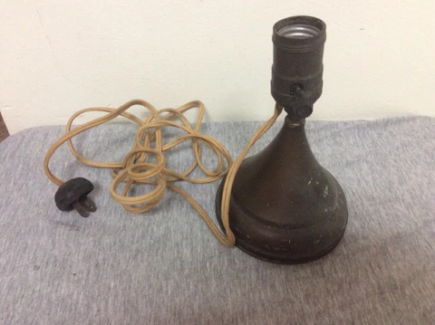 Antique Paiste Electric Wall Mount Brass Swivel Lamp Working Cover