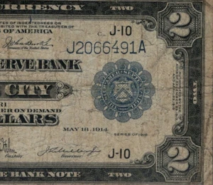 $2 1918 Federal Reserve Bank Note Kansas City Fr.775 PCGS 15 Choice VF (DEJ - Picture 1 of 4