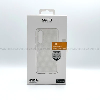 Funda trasera transparente resistente para teléfono SKECH + protector de pantalla de vidrio para Huawei P30 Foto 1 de 2
