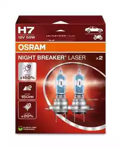OSRAM Night Breaker Laser +150% H7 Car Headlight Bulbs x2 - Picture 1 of 3