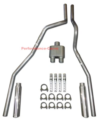 04-08 Ford F150 4.6 5.4 Camión Mandril Doble Escape Doblado con Silenciador de Una Cámara Foto 1 de 3