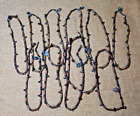 Lot of Necklaces NOS 1990s Biker Choker Style Wood & Bullet Shapes