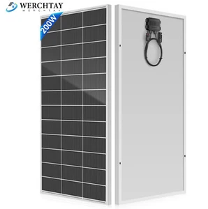 200W Solar Panel Mono 12V Battery Charge RV PV Home Off-Grid Battery Power Grid - Picture 1 of 11