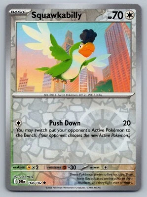 Squawkabilly (Reverse Holo) - 160/182 - Destined Rivals - NM/M - Pokemon - Image 1 of 2