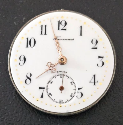 TAVANNES FANCY 24.5mm 7J 3AD WATCH MOVEMENT (BALANCE RUNS WITH ROTATION) LOT.124 - Image 1 of 2