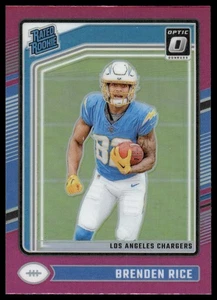 2024 Donruss Optic #213 Brenden Rice Pink Los Angeles Chargers NM+ - Picture 1 of 2