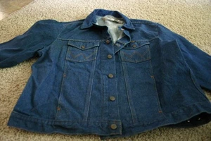 25-780 NOS NWT Mens XXL Wrangler Authentic Original Denim Jean Jacket Coat Blue - Picture 1 of 13