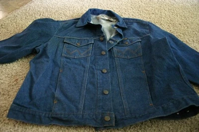 25-780 Nuevo de Lote Antiguo Para Hombres XXL Wrangler Auténtico Original Denim Jean Chaqueta Abrigo Azul Foto 1 de 4