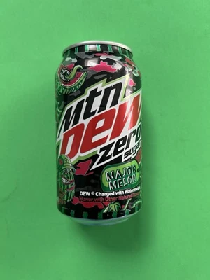 Mountain Dew MAJOR MELON ZERO SUGAR Full Unopened 12oz Can - Image 1 of 4