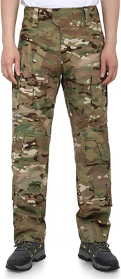 Pantaloni Cargo Tattici Da Uomo - Pantaloni Multi-Tasche Mimetizzati per Escursi - Immagine 1 di 4