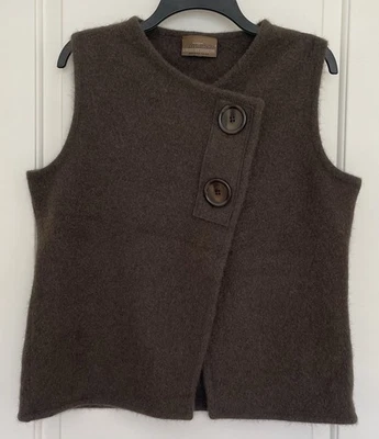 Опоссум вниз шерсти мериноса опоссум меха свитер жилет коричневый женский размер L - Изображение 1 из 4