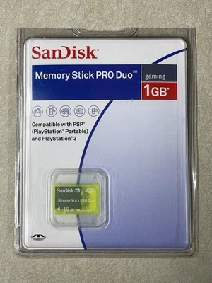 SanDisk 1 GB Memory Stick Pro Duo SDMSG-1024-A11 PSP Digital Camera NEW - Image 1 of 2