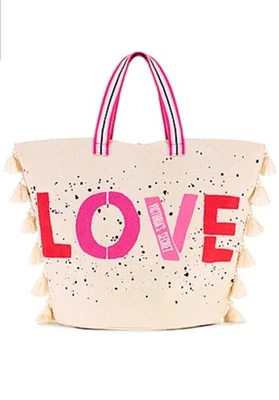 VICTORIA'S SECRET ЛЮБОВЬ BEACH БОЛЬШАЯ СУМКА С КОРОТКИМИ РУЧКАМИ ЛЕТО ОТДЫХА WEEKENDER - Изображение 1 из 4