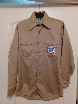 Camisa de camión vintage Diet Rite Cola 1976 oferta talla mediana pesada manga larga Foto 1 de 4