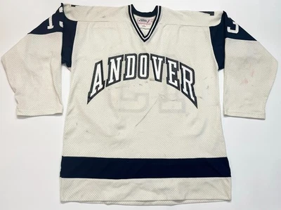 Vintage Stall & Dean Andover #13 Hockey Jersey Sz 48 White USA Screened - Image 1 of 4
