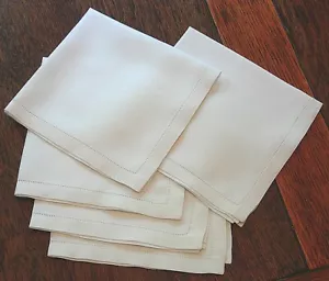 100% Cotton Hemstitch NAPKINS Wedding Dinner Table Linen Cloth - Set 6pc 45x45cm - Picture 1 of 3