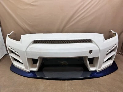 2009-2016 Nissan GT-R 35 gtr35 front bumper White Fiberglass Charge Speed USA Foto 1 de 4