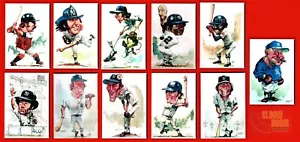 Stark New York Yankees Baseball caricatura set di undici magneti frigo 2x3" - Foto 1 di 2