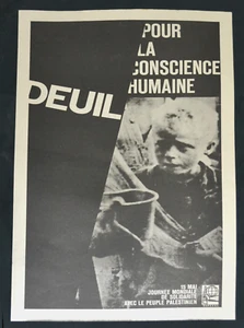 1967 Kubanisches Politisches Plakat.Affiche.affisch.Solidarität Palästina.Französische Version - Bild 1 von 5