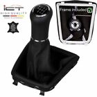 6-gear leather ICT gear shift knob gaiter boot for Skoda Superb II 2 RS 3T A64