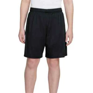 A4 Sports Youth Cooling Performance NB5244 Size Medium Black Athletic Shorts New - Picture 1 of 3