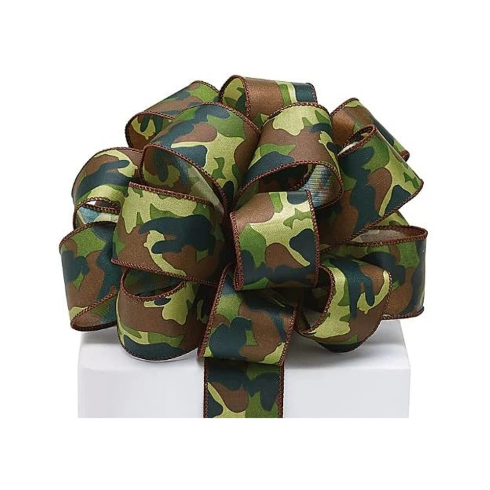 Camouflage Wired Satin Ribbon - 1.5in. Wide x 20 Yards (9720383) - Image 1 of 1
