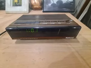 Vintage National Matsushita RC-6080 AM/FM Radio Alarm Made Singapore Retro Wood - Picture 1 of 5