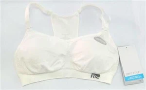 NWT Marika S Dry-Wik Medium Impact Adjustable Seamless Sports Bra White #95700 - Picture 1 of 2