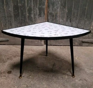 Mid Century Retro Vintage Black And White Side Table Coffee Table - Picture 1 of 12